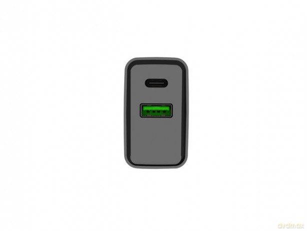 Ładowarka sieciowa Ribera 1x USB-A + 1x USB-C 20W Czarna