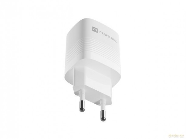 Ładowarka sieciowa Ribera GAN 1X USB-A + 1X USB-C 30W Biała