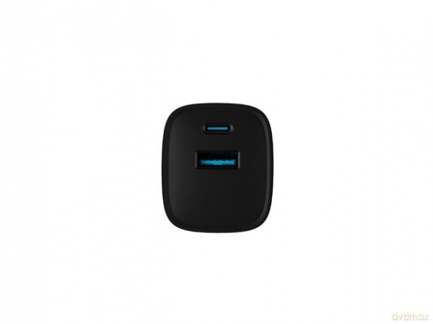 Ładowarka sieciowa Ribera GAN 1X USB-A + 1X USB-C 30W Czarna