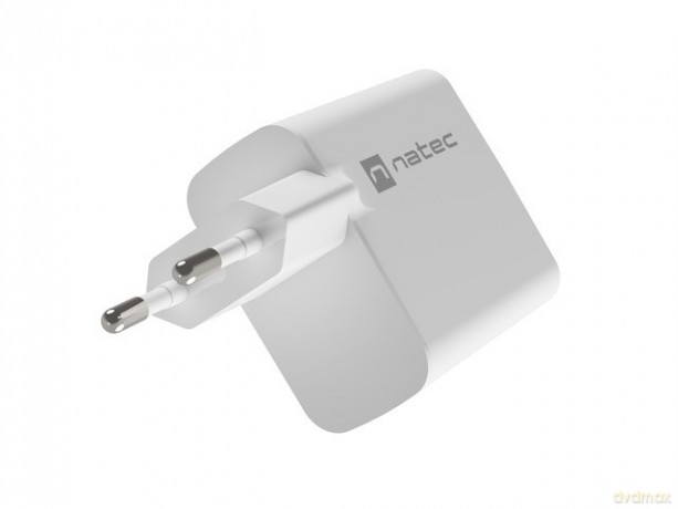 Ładowarka sieciowa Ribera GAN 1X USB-A + 1X USB-C 45W Biała