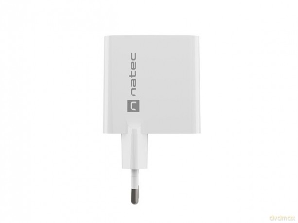 Ładowarka sieciowa RIBERA GAN 1X USB-A + 1X USB-C 65W Biała