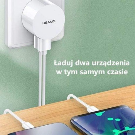 Ładowarka sieciowa T20 2xUSB 2,1A Lightning