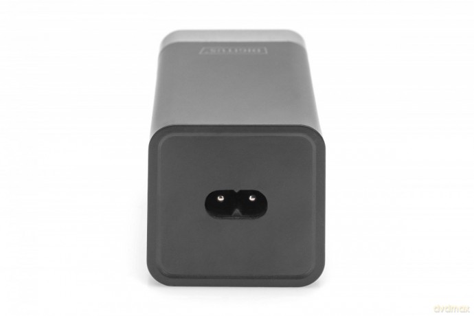 Ładowarka sieciowa uniwersalna, zasilacz GaN, 4 porty 2x USB-C 2x USB-A PD 3.0 65W Czarna