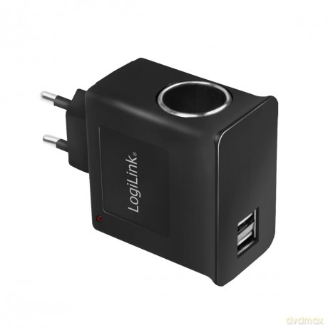 Ładowarka sieciowa USB + złącze zapalniczki samochodowej