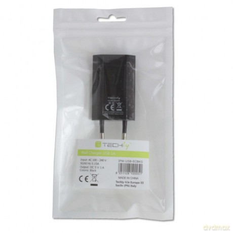 Ładowarka sieciowa USB 5V 1A czarna