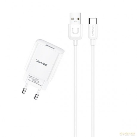 Ładowarka sieciowa USB kabel USB-C 2,1A T21