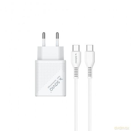 Ładowarka sieciowa USB Quick Charge Power Delivery 3.0 18W +1m kabel USB typ C, LA-05 C