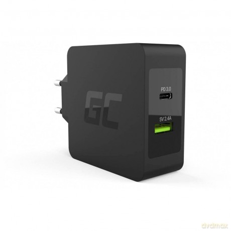 Ładowarka sieciowa USB-C 45W PD + USB QC 3.0 (z kablem USB-C)