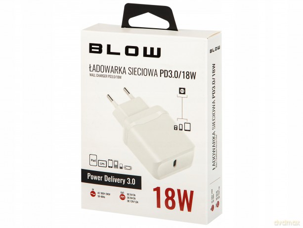 Ładowarka sieciowa z gniazdem USB-C PD3.0 18W