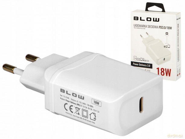 Ładowarka sieciowa z gniazdem USB-C PD3.0 18W