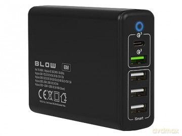 Ładowarka sieciowa z gniazdem USBx5 QC 3.0 60W