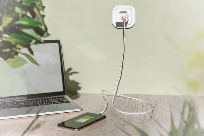 Ładowarka sieciowa zasilacz 2x USB-A 15,5W Biała