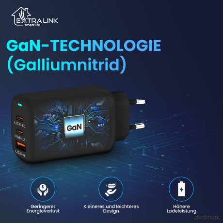 Ładowarka Smart Life Fast Charger 65W GaN 2x USB-C, USB-A