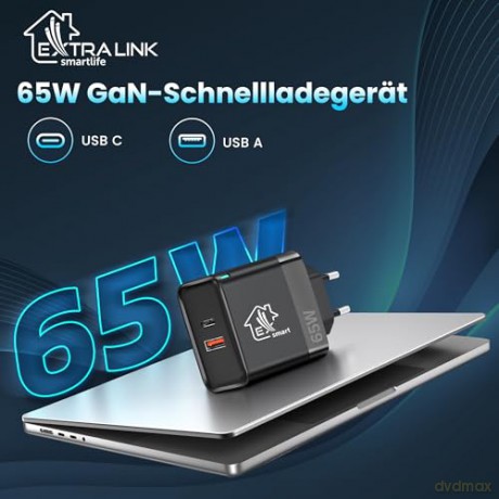 Ładowarka Smart Life Fast Charger 65W GaN USB-C, USB-A