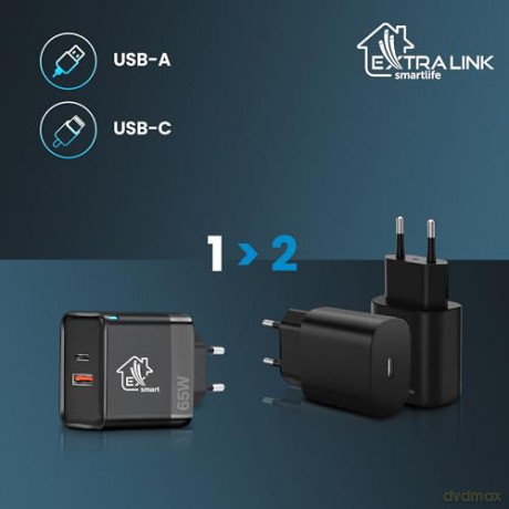 Ładowarka Smart Life Fast Charger 65W GaN USB-C, USB-A