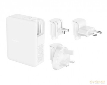 Ładowarka ścienna 140W 4-ports (3xC 1xA) UK, EU, US Plugs biała