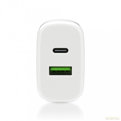 Ładowarka USB/USB-C QC3.0 25W Biała