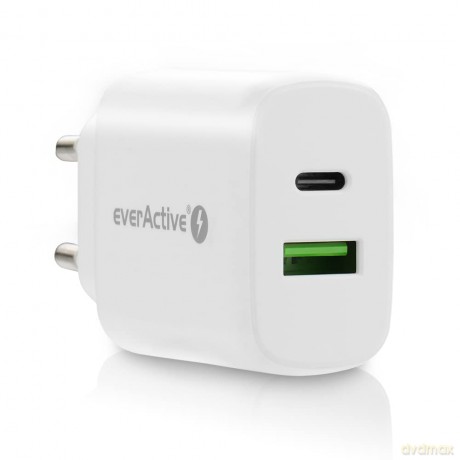 Ładowarka USB/USB-C QC3.0 25W Biała