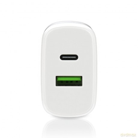 Ładowarka USB/USB-C QC3.0 25W Biała
