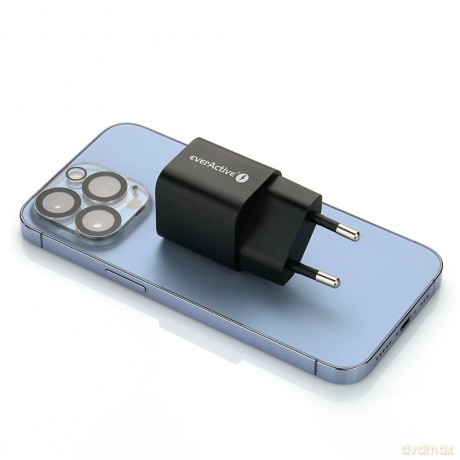 Ładowarka USB/USB-C QC3.0 30W technologia GaN Czarna