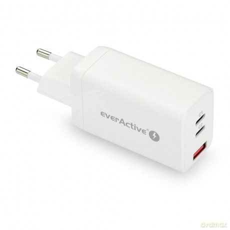 Ładowarka USB/USB-C QC4+ 65W technologia GaN Biała