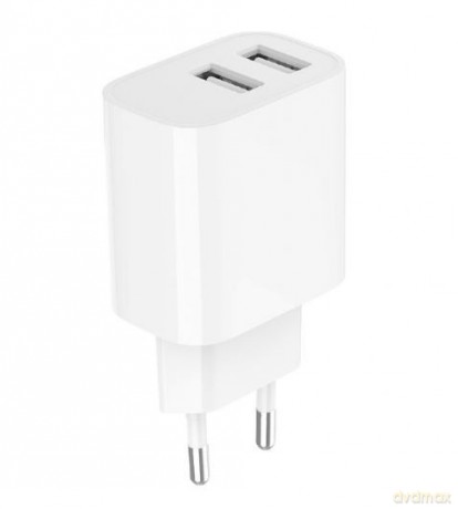 Ładowarka USB-Ax2 2.4A biała
