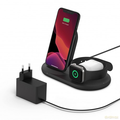 Ładowarka Wireless 3in1 pad czarna