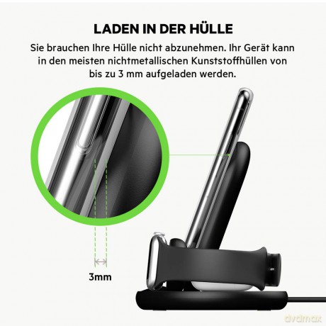 Ładowarka Wireless 3in1 pad czarna