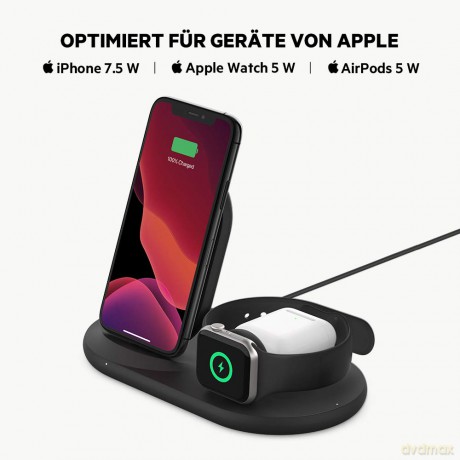Ładowarka Wireless 3in1 pad czarna