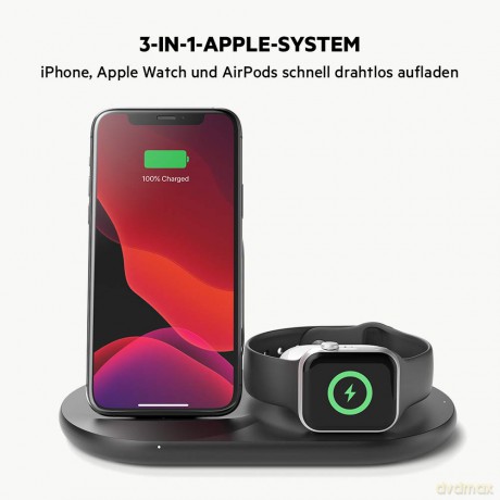 Ładowarka Wireless 3in1 pad czarna