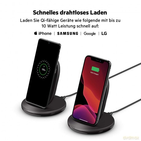 Ładowarka z podstawą 15W Wireless Charging Stand Czarna