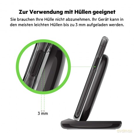 Ładowarka z podstawą 15W Wireless Charging Stand Czarna