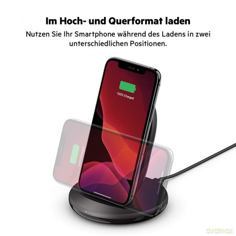 Ładowarka z podstawą 15W Wireless Charging Stand Czarna