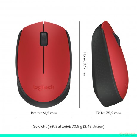 M171 Red Mysz Bezprzewodowa 910-004641