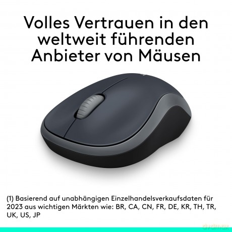 M185 Mysz bezprzewodowa 910-002238 szara