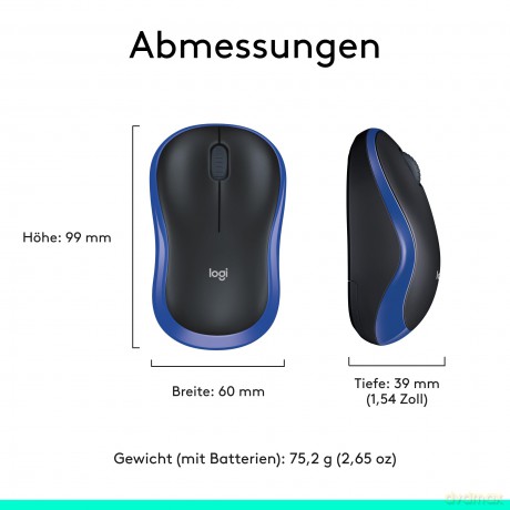 M185 Mysz bezprzewodowa 910-002239 Blue