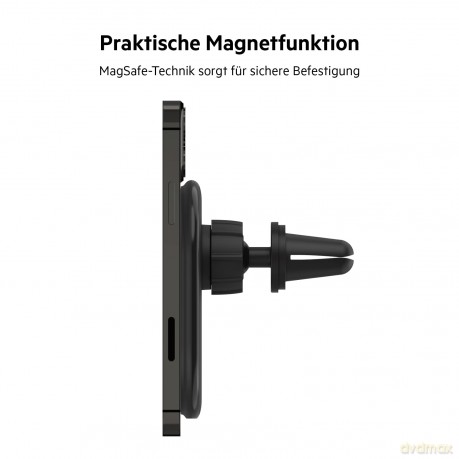 Magnetyczna bezprzewodowa ładowarka samochodowa na kratkę wentylacyjną + ładowarka Boost Charge 10W
