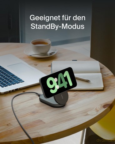Magnetyczna podstawka ładująca BOOSTCHARGE 2w1 Qi2 15W czarna składana