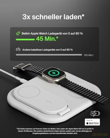 Magnetyczna podstawka ładująca BOOSTCHARGE 3w1 Qi2 15W biała składana