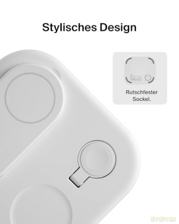 Magnetyczna podstawka ładująca BOOSTCHARGE 3w1 Qi2 15W biała składana