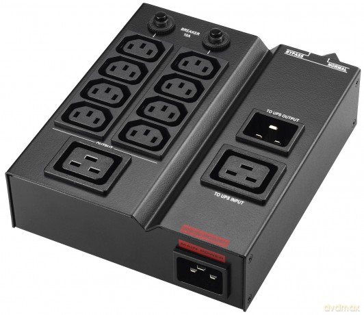 Maintenance Bypass Switch dla UPS IEC do 1-3kVA 8x IEC C13, 1x IEC C19