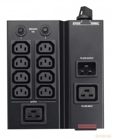 Maintenance Bypass Switch dla UPS IEC do 1-3kVA 8x IEC C13, 1x IEC C19