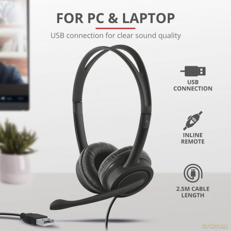 Mauro USB Headset - black