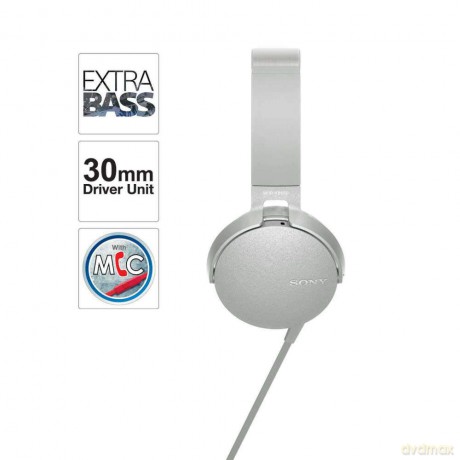 MDR-XB550APW białe mikrofon
