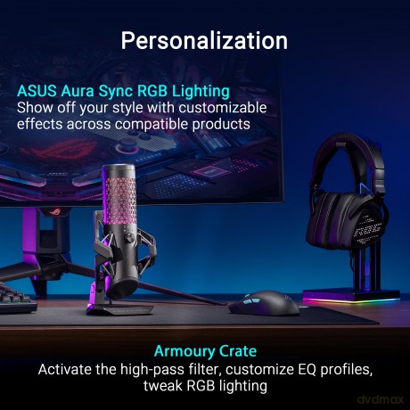 Mikrofon ROG Carnyx BLACK 192kHz/24bit Aura Sync
