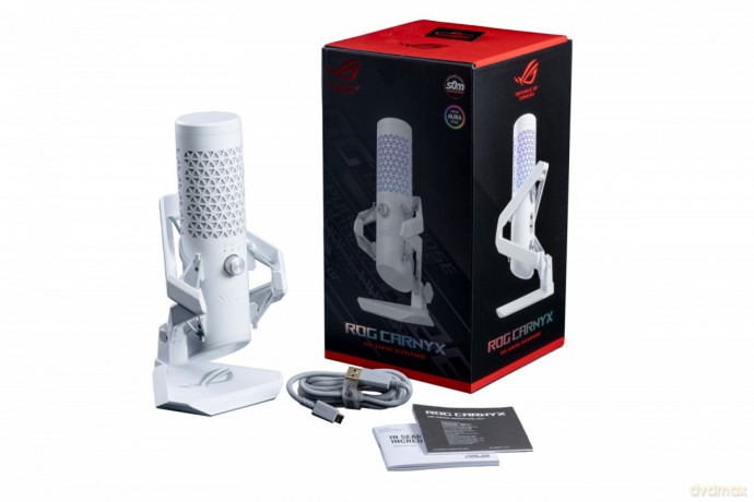 Mikrofon ROG Carnyx WHITE 192kHz/24bit Aura Sync