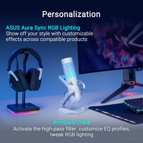 Mikrofon ROG Carnyx WHITE 192kHz/24bit Aura Sync