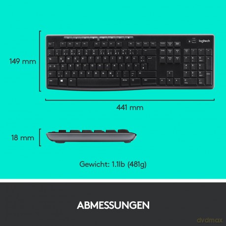 MK270 Bezprzewodowy zestaw klawiatura i mysz 920-004508