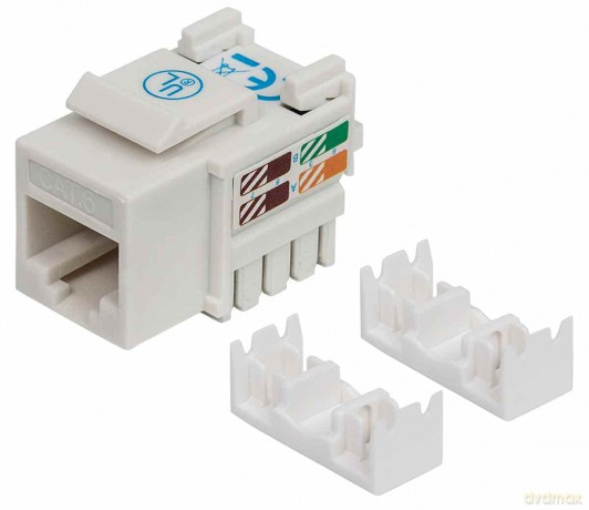 Moduł Keystone Cat 6 UTP RJ45 zaciskany biały