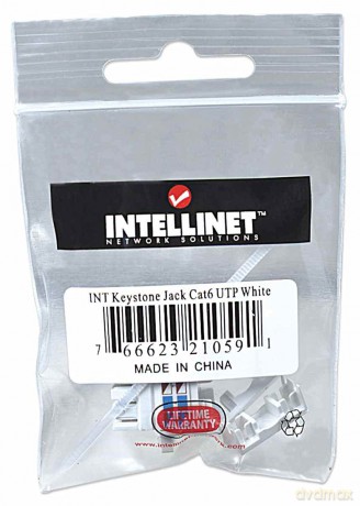 Moduł Keystone Cat 6 UTP RJ45 zaciskany biały